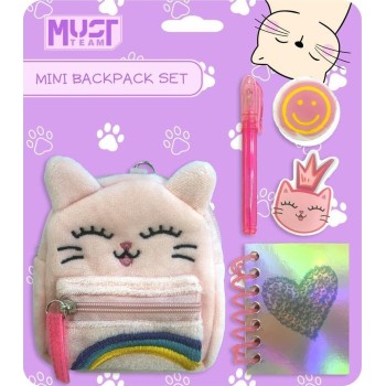 Diakakis imports School Mini Bag Set Must Team Cat 6 Pcs. 000587777 5205698837678
