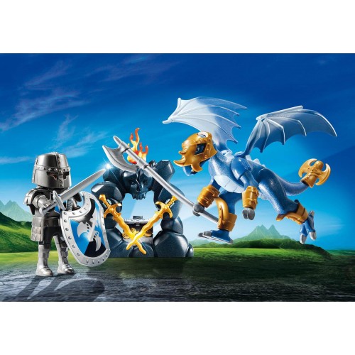 Playmobil Βαλιτσάκι Ιππότης Με Δράκο 5657 4008789056573