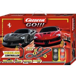 Carrera - 20062578 Go!!! Ferrari Supercar Power Wireless Racetrack Set I Racetrack With Licensed Slot Cars | Up To 2 Players | F