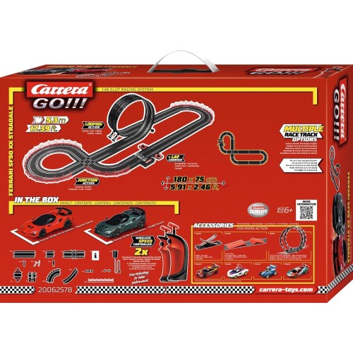 Carrera - 20062578 Go!!! Ferrari Supercar Power Wireless Racetrack Set I Πίστα Με 2 Αυτοκινητάκια 20062578 4007486625785