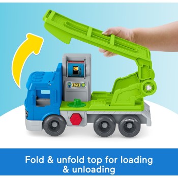 Mattel Fisher-price Little People Load & Roll Hauler Car Carrier Toddler Playset, Vehicle & Figures JJY78 194735345021