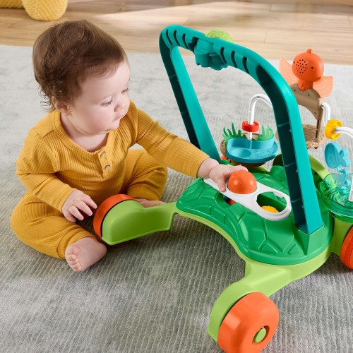 Mattel Fisher-price Moves With You Turtle Walker, Baby & Toddler Activity Push Toy, 5 Balls JKD63 194735347339