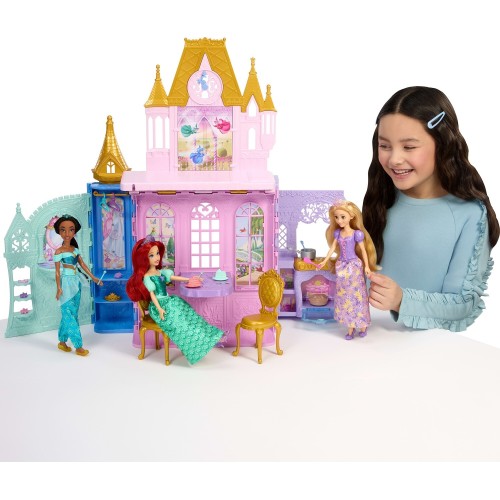 Mattel Disney Princess Rapunzel Doll and Close & Carry Castle Playset With 5 Play Areas & 20 Accessories JLK27 194735365852
