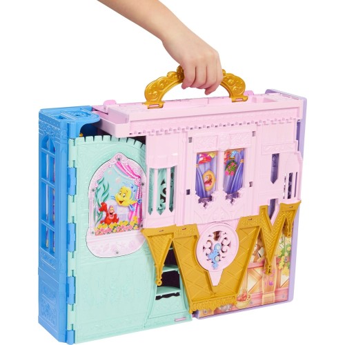 Mattel Disney Princess Rapunzel Doll and Close & Carry Castle Playset With 5 Play Areas & 20 Accessories JLK27 194735365852