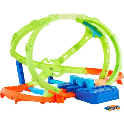 Mattel Hot Wheels Stunt Tracks Hypersphere Crash With 1 Die-cast Car in 1:64 Scale JMG48 194735376537
