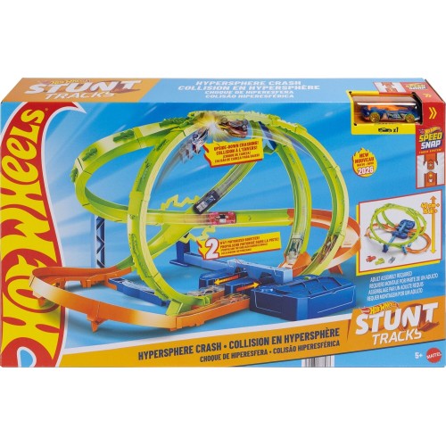 Mattel Hot Wheels Stunt Tracks Hypersphere Crash With 1 Die-cast Car in 1:64 Scale JMG48 194735376537