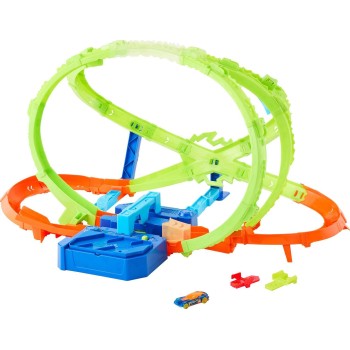 Mattel Hot Wheels Stunt Tracks Hypersphere Crash With 1 Die-cast Car in 1:64 Scale JMG48 194735376537
