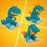 Mattel Mega Bloks Fisher-price Build & Chomp Dinosaur T-rex Block Toy With Rolling Wheels (25 Pieces) for Kids JMK85 19473537938