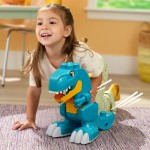 Mattel Mega Bloks Fisher-price Build & Chomp Dinosaur T-rex Block Toy With Rolling Wheels (25 Pieces) for Kids JMK85 19473537938