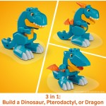 Mattel Mega Bloks Fisher-price Build & Chomp Dinosaur T-rex Block Toy With Rolling Wheels (25 Pieces) for Kids JMK85 19473537938