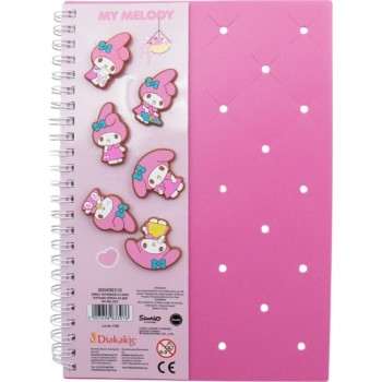 Diakakis imports Hello Kitty τετραδιο σπιραλ my melody με 6 καρφιτσες α5 60φ 000490318 5205698833076