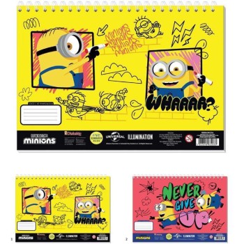 Diakakis imports Minions Spiral-Bound Drawing Pad With Stencils & Stickers, 23X33 Cm, 40 Sheets, 2 Designs - 1 Piece 000504226 5