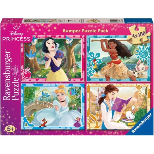 Ravensburger Disney Princess Puzzle, Παζλ 4X100 Τεμ. Πριγκίπισσες, Για Ηλικίες 5 Ετών Και Άνω 12004031 4005555040316
