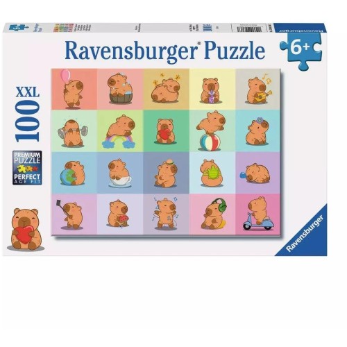 Ravensburger - Παζλ 100XXL Τεμ. Καπιμπάρα- Παζλ Για Παιδιά 6 Ετών Και Άνω, Εκπαιδευτικά Και Διασκεδαστικά Παιχνίδια 12004386 400