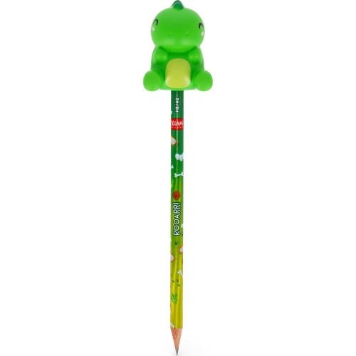 Legami Pencil With Squishy Dino rooarrr! - Squeezies dinosaur PSQ0005 8052694121563