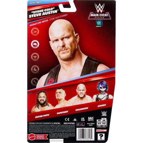 Mattel WWE “stone Cold” Steve Austin Action Figure, Main Event Series 167, 6-inch Collectible With Articulation GDF62 / JHJ27 19