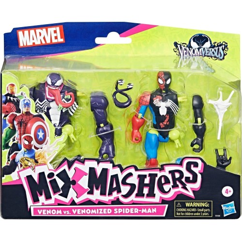 Hasbro Mixmashers Marvel Venom vs. Venomized Spider-man Customised Action Figure a F9194 5010996261311
