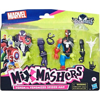 Hasbro Marvel Avengers Mixmashers Marvel Venom Vs. Venomized Spider-Man Customised  F9194 5010996261311