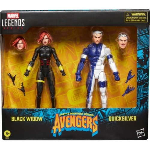 Hasbro Marvel Legends Series Black Widow and Quicksilver, Avengers: The Crossing C G2122 5010996360106
