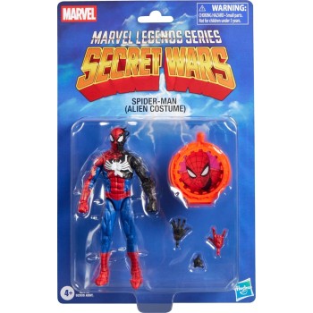 Hasbro Marvel Avengers Marvel Legends Series Secret Wars Spider-Man Alien Costume, Retro Marvel G2035 / G2419 5010996355744