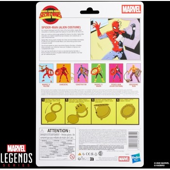 Hasbro Marvel Avengers Marvel Legends Series Secret Wars Spider-Man Alien Costume, Retro Marvel G2035 / G2419 5010996355744