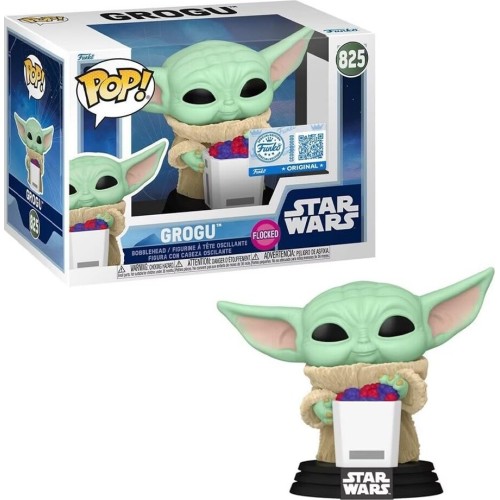 Funko Pop! Disney Star Wars: Mandalorian & Grogu - Grogu (Flocked) (Special Edition) N.825 Bobble-Head Vinyl Figure 93790 889698