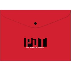 Χάρτινη Πόλη Folder With Buttons / Red - Panos Dent 6 HP.BTS.00076 5206021156992