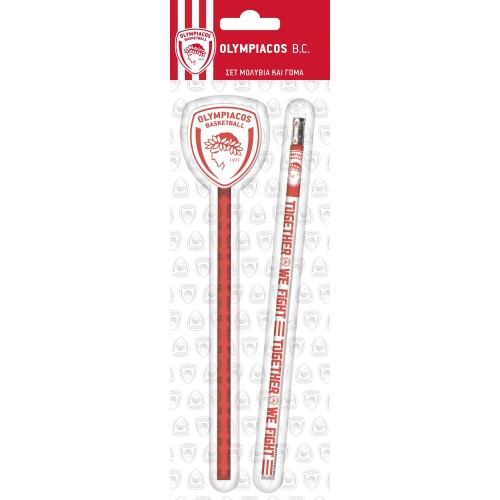 Χάρτινη Πόλη Pencil With Eraser Set Pencils and Eraser - Olympic Basketball 5 HP.BTS.PNF.005 5206021143350