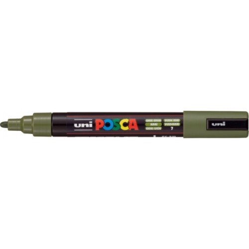 Uni-ball Mitsubishi Pencil Paint Marker UNI Posca Pc-5m 1.8-2.5mm Khaki PC-5M(E) ΧΑΚΙ 4902778300008