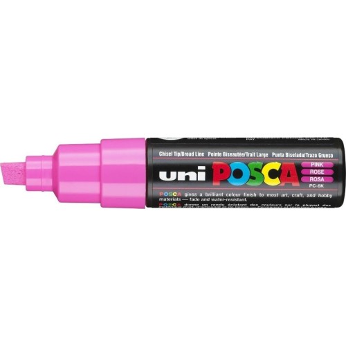 Uni-ball Mitsubishi Pencil Uni Posca Marker Pc-8k Paint Glass Pen Broad Chisel Tip 8.00mm Pink PC-8K(E) ΡΟΖ 4902778916513