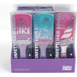 As company Happi Hobbi Happihobbi Βούρτσα Μαλλιών Confetti Sparkle Love Σε Μωβ Για 6+ Ετών 1081-60025 5203068602253