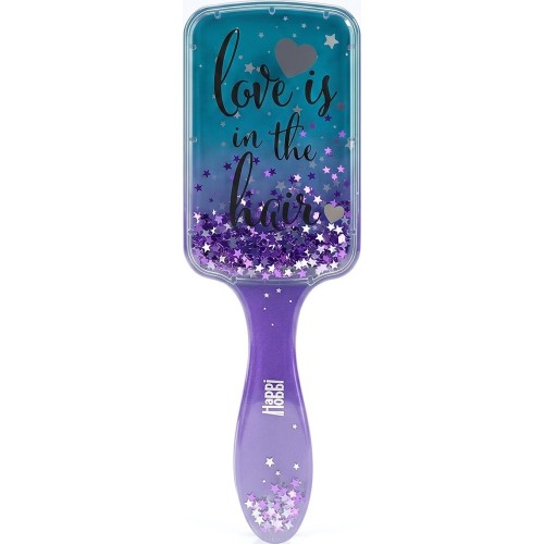 As company Happi Hobbi Happihobbi Confetti Sparkle Love Hairbrush In Purple For 6+ Years 1081-60025 5203068602253