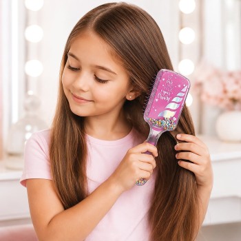 As company Happi Hobbi Happihobbi Confetti Sparkle Love Hairbrush In Purple For 6+ Years 1081-60025 5203068602253