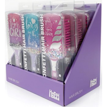 As company Happi Hobbi Happihobbi Confetti Sparkle Love Hairbrush In Pink For 6+ Years 1081-60025 5203068600259