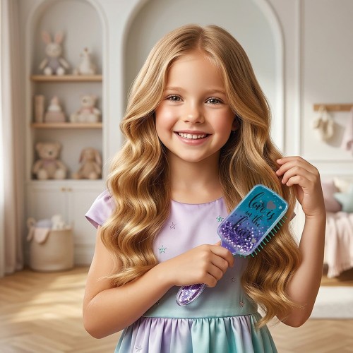 As company Happi Hobbi Happihobbi Confetti Sparkle Love Hairbrush In Pink For 6+ Years 1081-60025 5203068600259