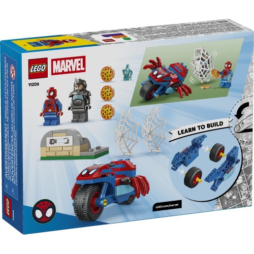 LEGO  Marvel Spidey And His Amazing Friends Σπάιντι με τη Μοτοσικλέτα του vs. Ράινο  11206 5702018062456