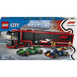 LEGO City f1 truck with rb20 and amr24 cars 60445 5702017812519