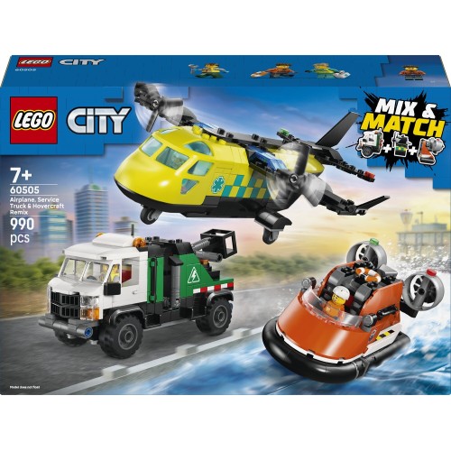 LEGO City Συλλογή με Αεροπλάνο, Φορτηγό Εξυπηρέτησης & Χόβερκραφτ  60505 5702018056950