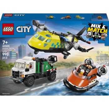LEGO City Συλλογή με Αεροπλάνο, Φορτηγό Εξυπηρέτησης & Χόβερκραφτ  60505 5702018056950