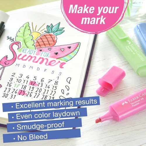 Faber-castell Highlighter Textliner 46 Pastel Wallet of 8 *new* 254658 4005402546589