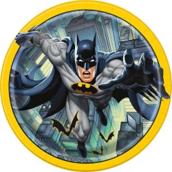 procos 93452 batman party plates size 23 cm pack of 8 disposable paper plat 093452 5201184934524
