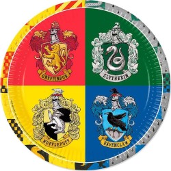 procos 93451 harry potter party plates size 23 cm pack of 8 disposable pape 093451 5201184934517