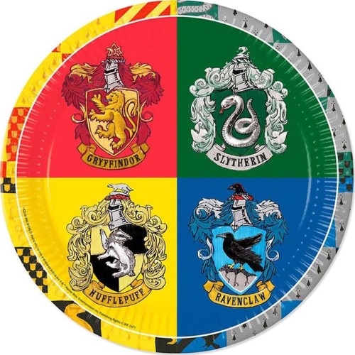 procos 93451 harry potter party plates size 23 cm pack of 8 disposable pape 093451 5201184934517