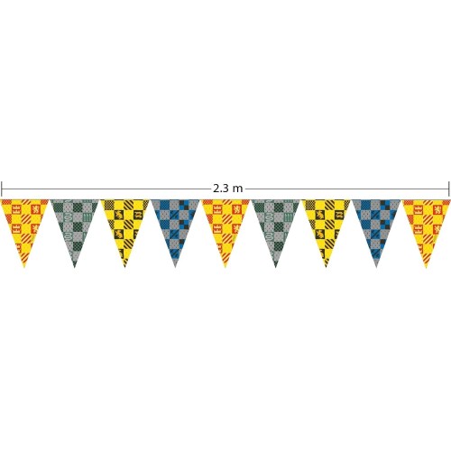 procos 93377 harry potter bunting banner fsc mix 9 flags childrens birthday 093377 5201184933770