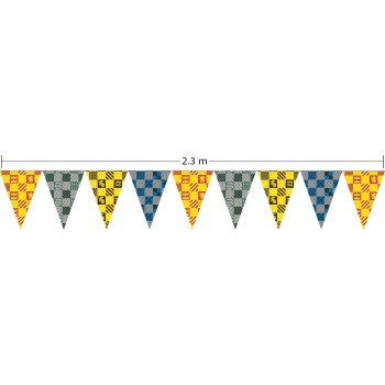 procos 93377 harry potter bunting banner fsc mix 9 flags childrens birthday 093377 5201184933770