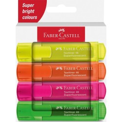 faber-castell highlighter textliner 46 sf wallet of 4 254644 4005402546442