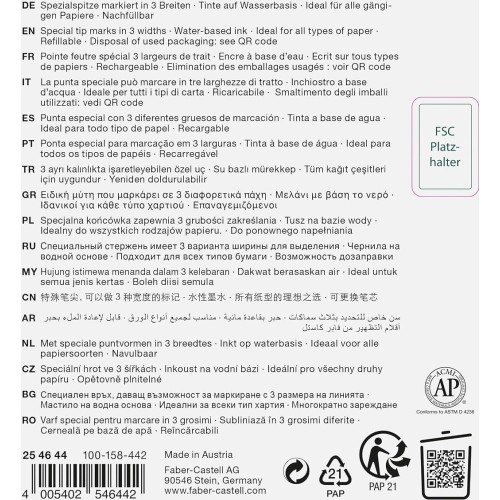 faber-castell highlighter textliner 46 sf wallet of 4 254644 4005402546442