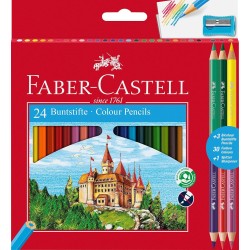 Faber-Castell Ξυλομπογιές+3X2 ΧΡΩΜ.+ΞΥΣ.ΔΩΡΟ ΣΕΤ ΤΩΝ 24 110324 7891360595564