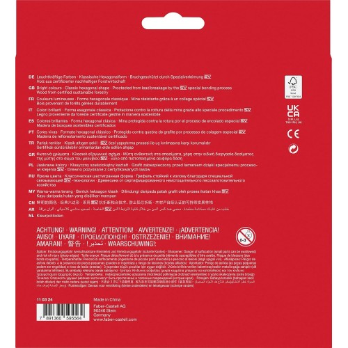 Faber-Castell Ξυλομπογιές+3X2 ΧΡΩΜ.+ΞΥΣ.ΔΩΡΟ ΣΕΤ ΤΩΝ 24 110324 7891360595564