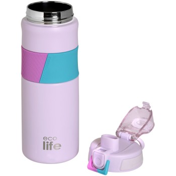 eco life Pink Thermos 500ml | With Silicon Grip 33-BO-4203 5208009005124